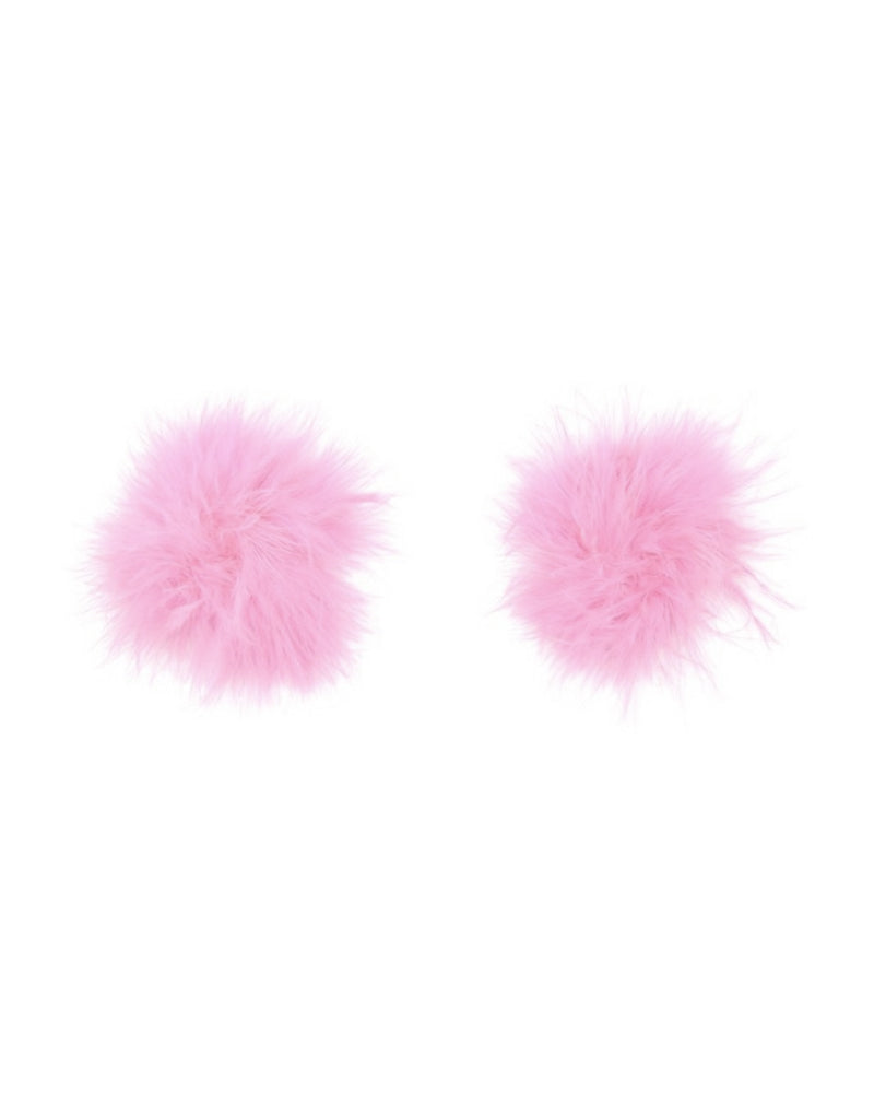 Women Sexy Lingerie Fluffy feather Breast Bra Nipple Tits Cover Pasties Stickers White - Yeahcir