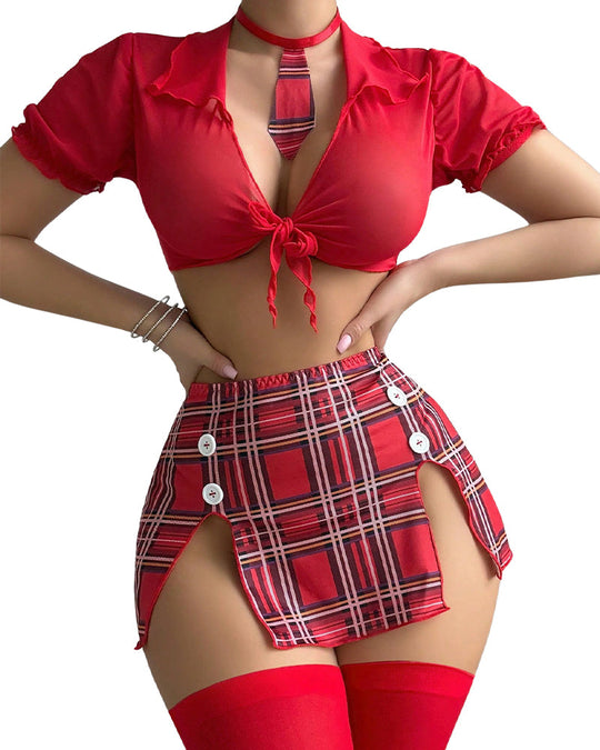 Sexy Schoolgirl Costumes Outfit - Yeahcir