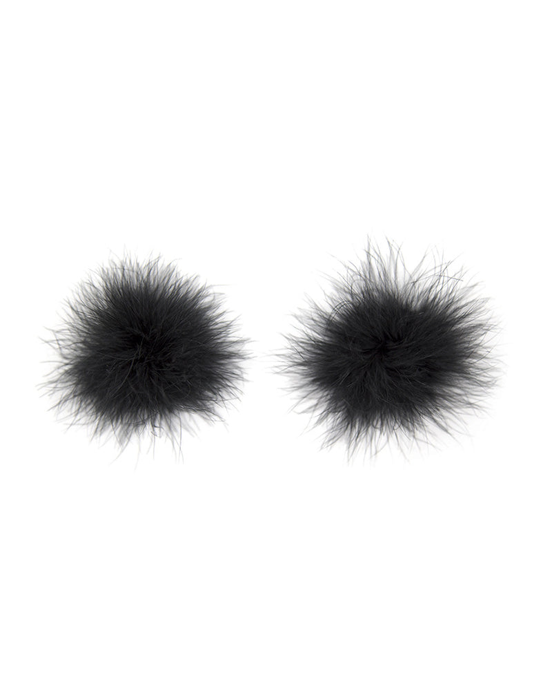 Women Sexy Lingerie Fluffy feather Breast Bra Nipple Tits Cover Pasties Stickers White - Yeahcir