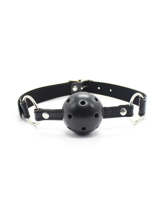 SM alternative sex toys ball gag mouth restraint leather silicone gag - Yeahcir