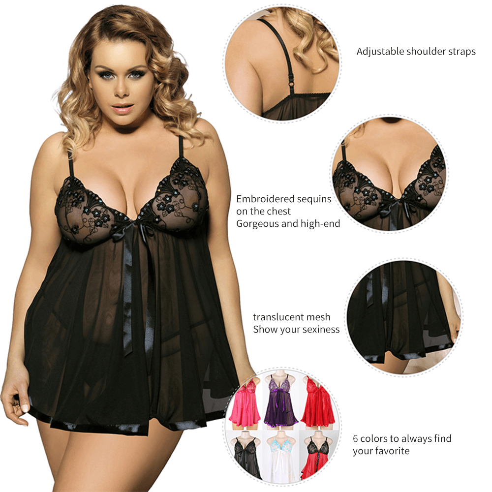 Siren Mesh Strap Babydoll - Yeahcir