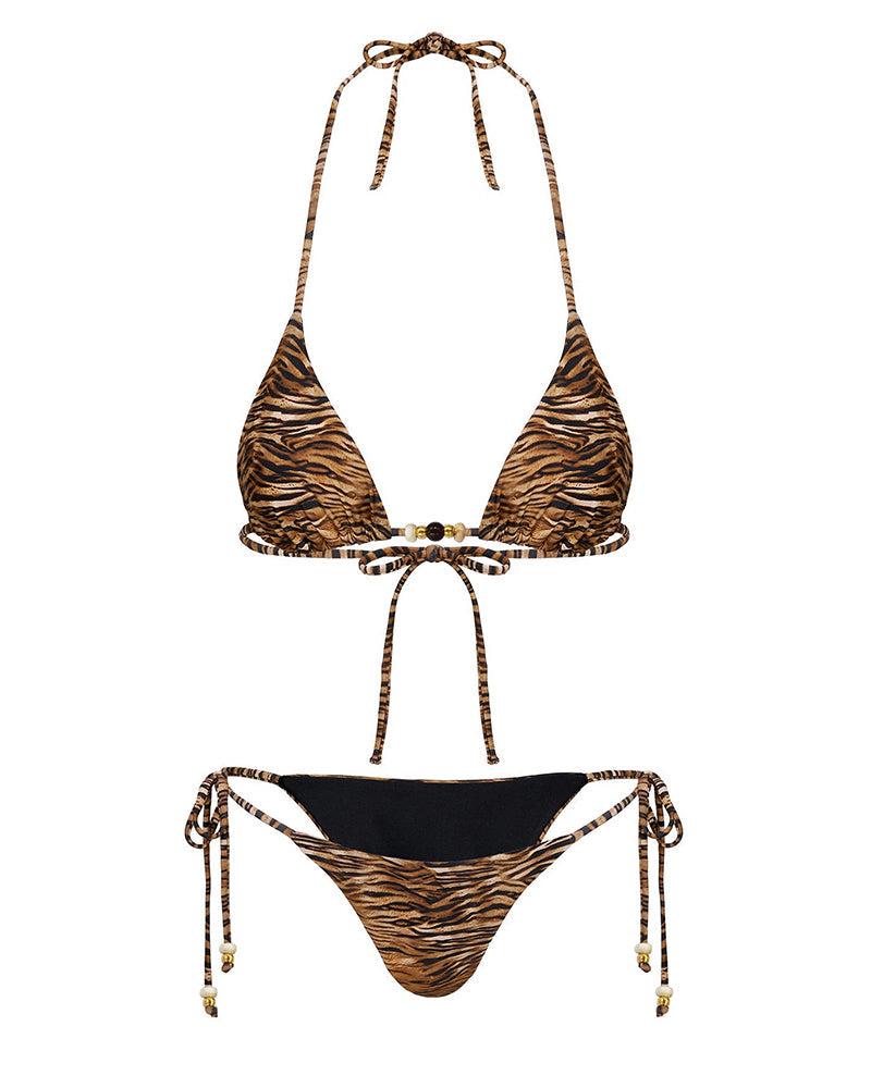 Women's Zebra Stripe Print Bikini Set