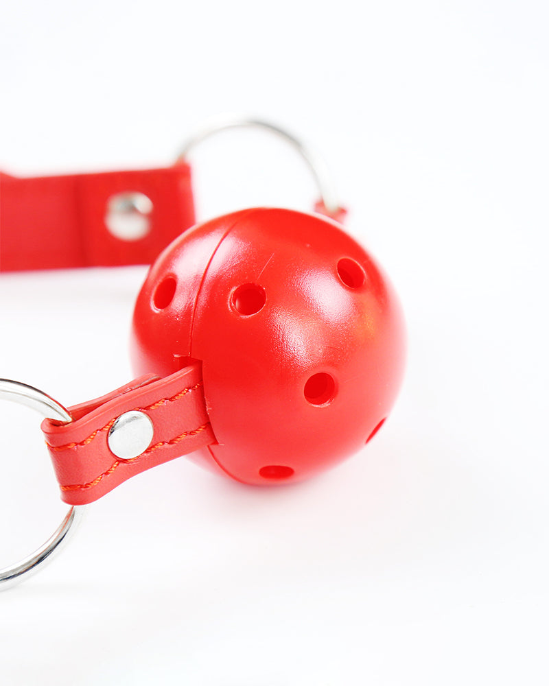 SM alternative sex toys ball gag mouth restraint leather silicone gag - Yeahcir