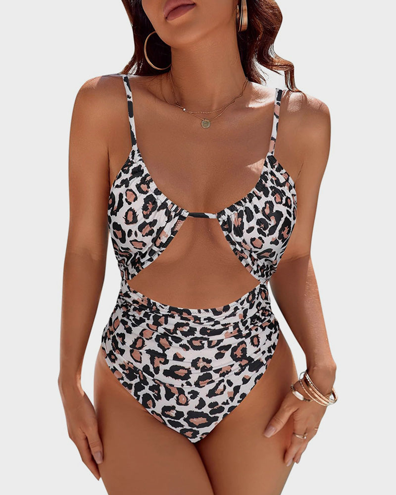 Women's One Piece Flattering Cheeky High Cut Out Cute Swimsuit - Yeahcir