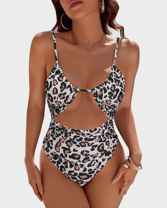 Women's One Piece Flattering Cheeky High Cut Out Cute Swimsuit - Yeahcir