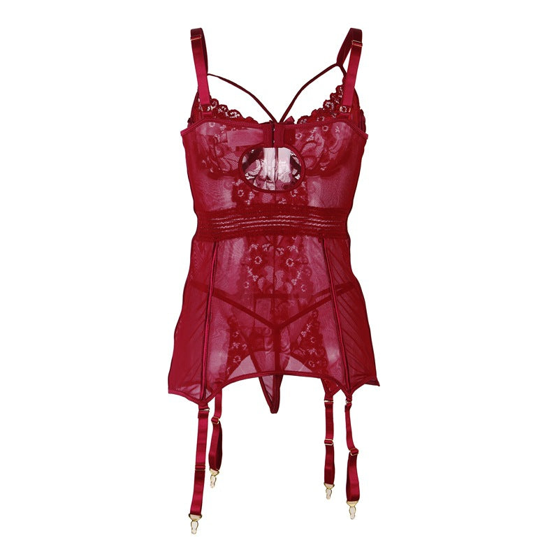 Patterned Lace Pajamas - Yeahcir