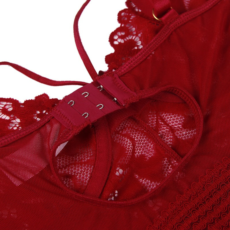 Patterned Lace Pajamas - Yeahcir