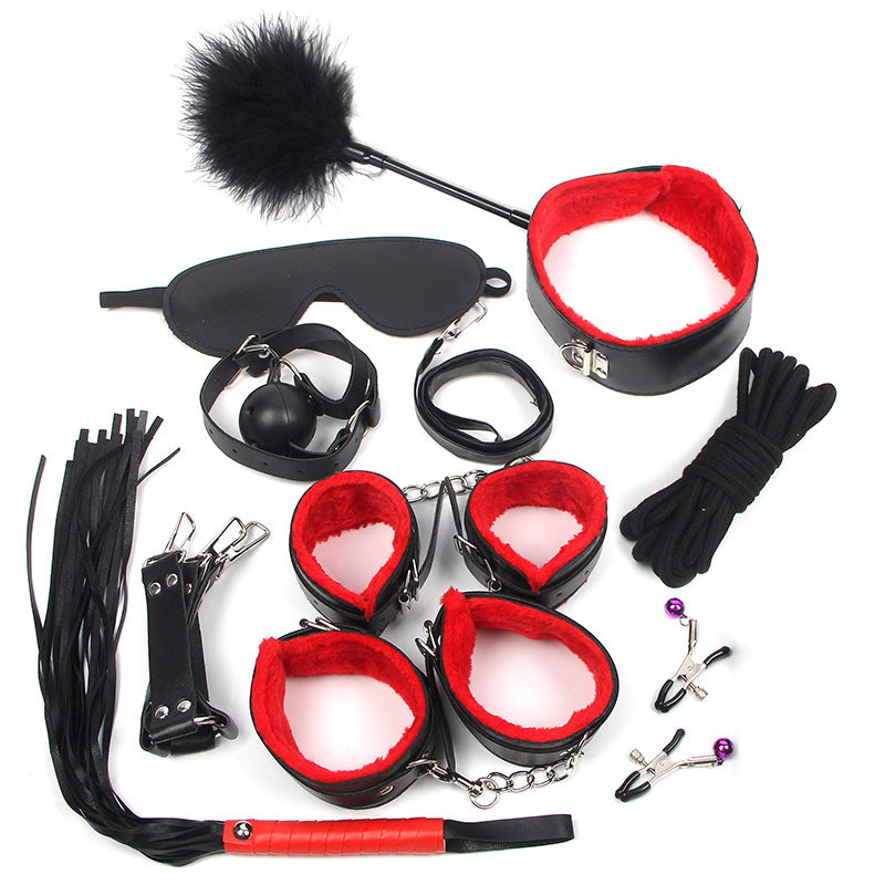 Leather BDSM 10-Piece Set - Yeahcir