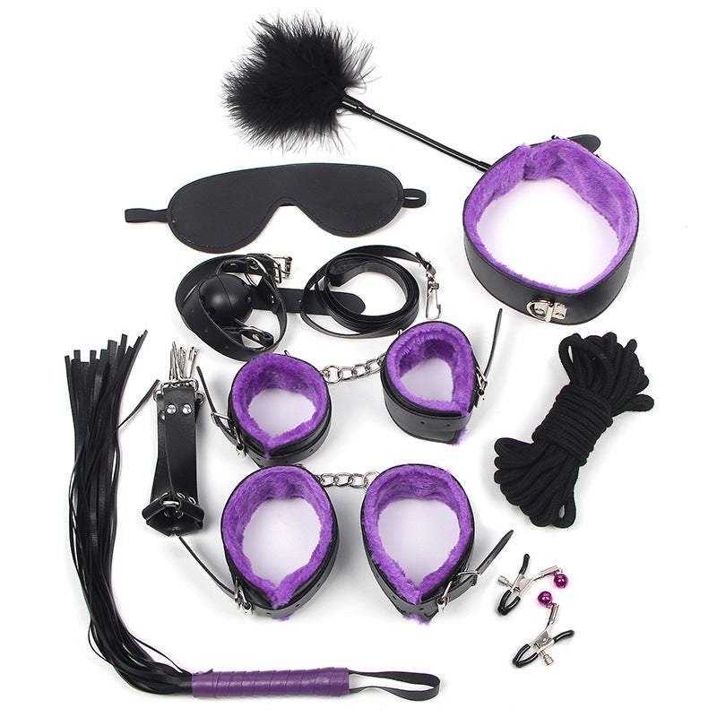 Leather BDSM 10-Piece Set - Yeahcir