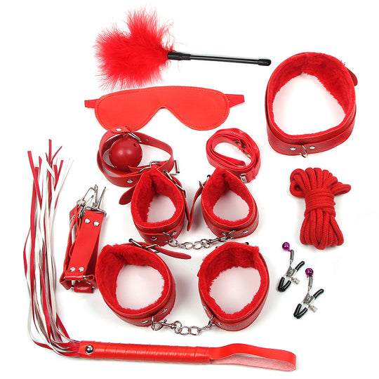 Leather BDSM 10-Piece Set - Yeahcir