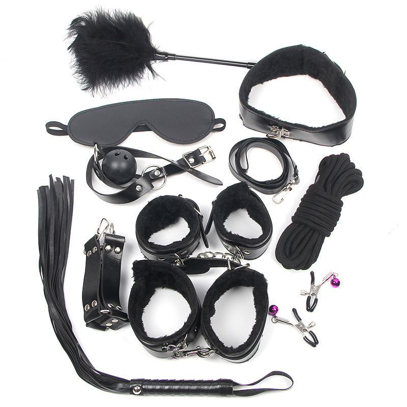 Leather BDSM 10-Piece Set - Yeahcir