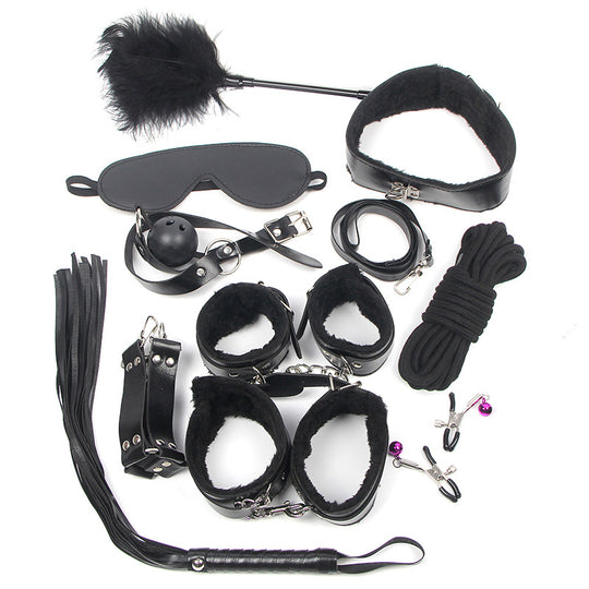 Leather BDSM 10-Piece Set - Yeahcir