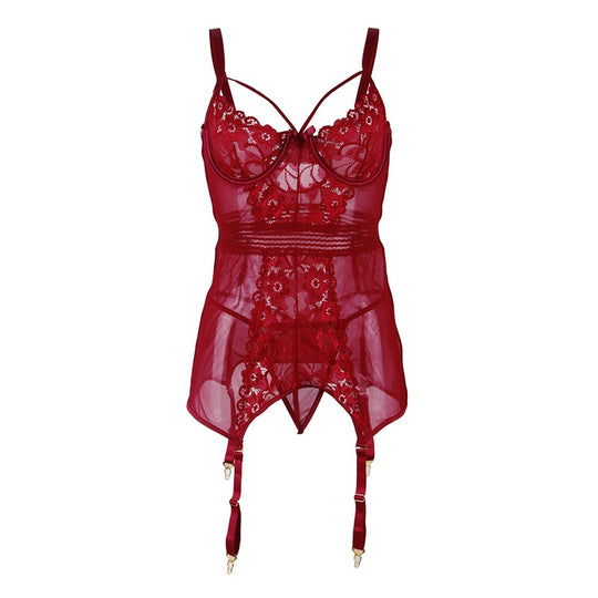 Patterned Lace Pajamas - Yeahcir