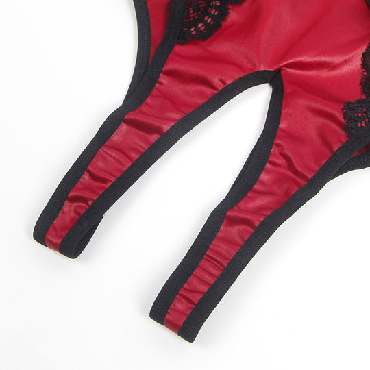 Deep V Bodysuit Halter - Yeahcir