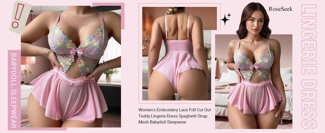 Embroidered Sexy Bodysuit Lingerie - Yeahcir